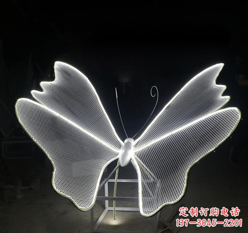 湖南不锈钢灯饰蝴蝶雕塑