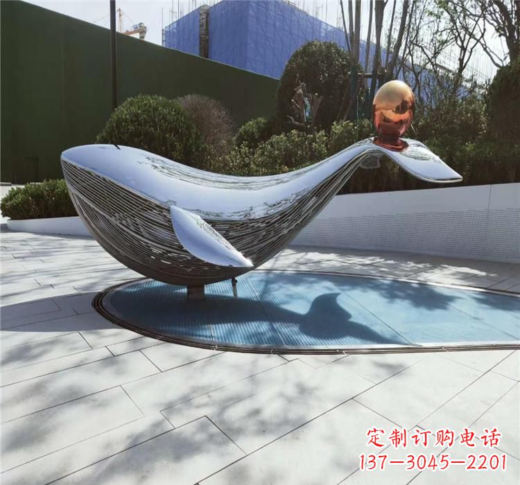 湖南不锈钢动物镜面海豚雕塑