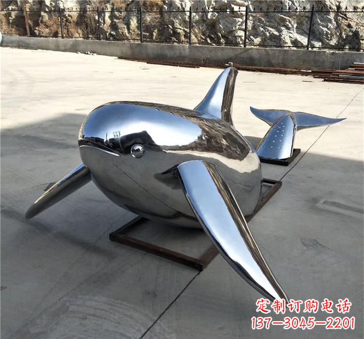 湖南不锈钢动物鲸鱼雕塑