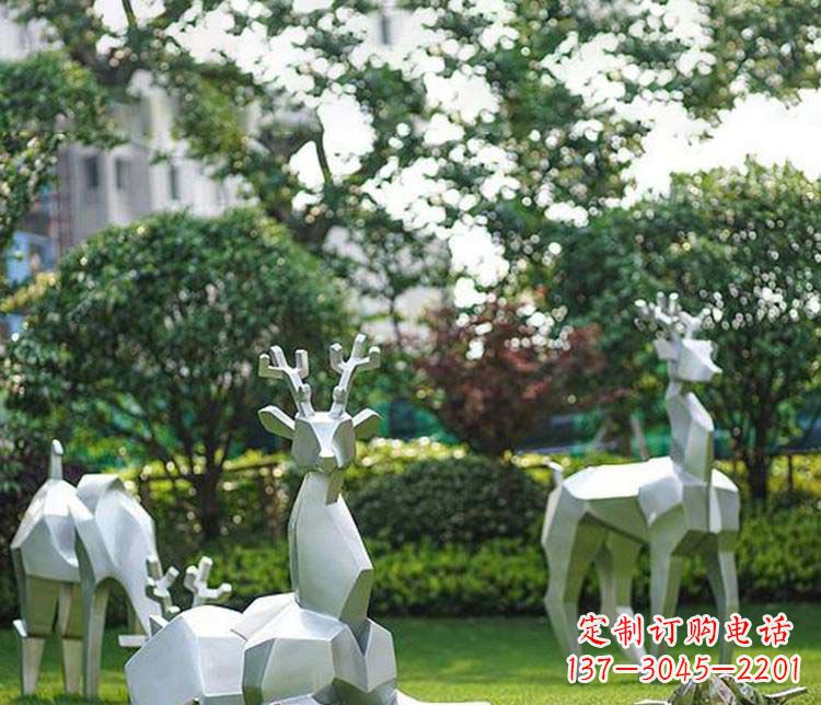 湖南不锈钢动物鹿雕塑