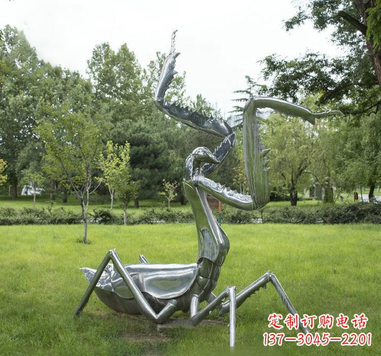 湖南不锈钢动物螳螂雕塑