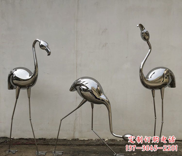 湖南不锈钢锻造火烈鸟雕塑 