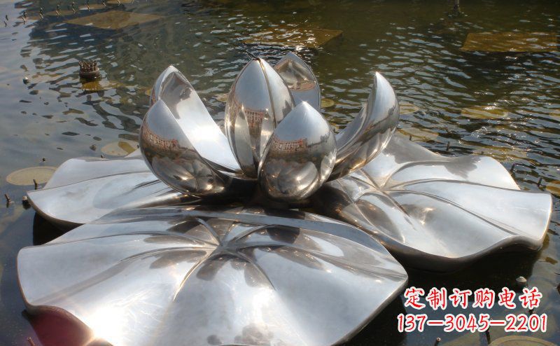 湖南不锈钢锻造莲花雕塑 (2)