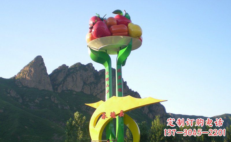 湖南不锈钢锻造苹果雕塑