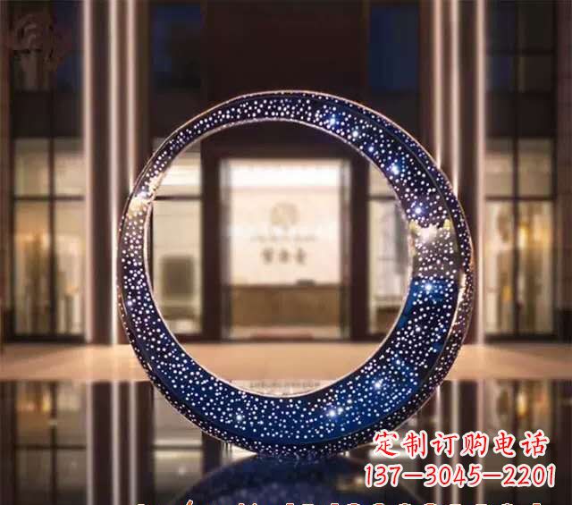 湖南不锈钢发光月亮雕塑