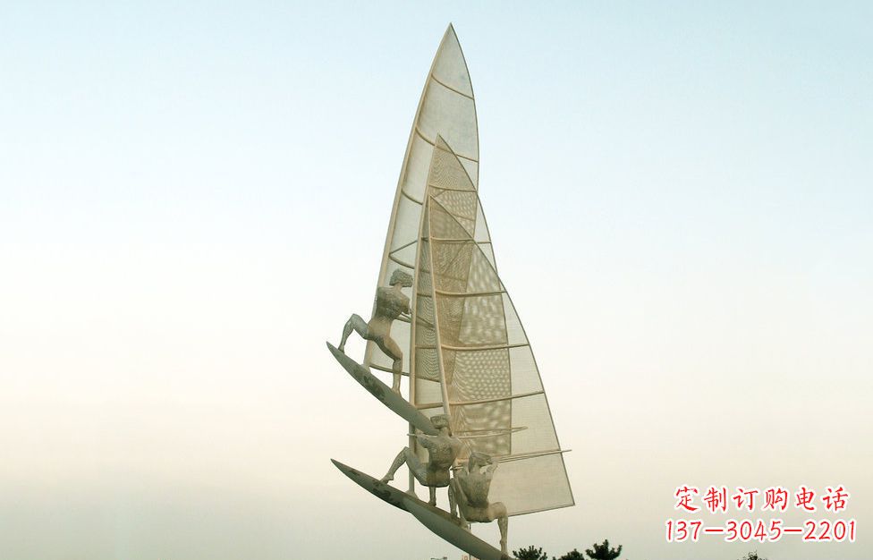 湖南不锈钢帆船比赛广场景观雕塑