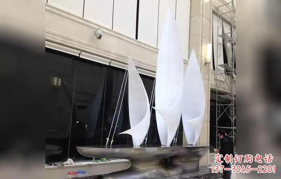 湖南不锈钢帆船广场景观雕塑