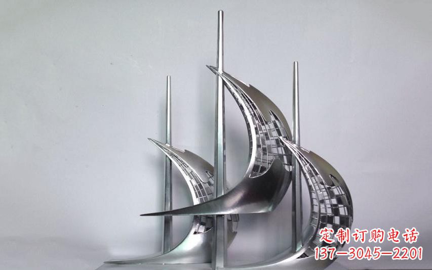 湖南不锈钢帆船景观雕塑