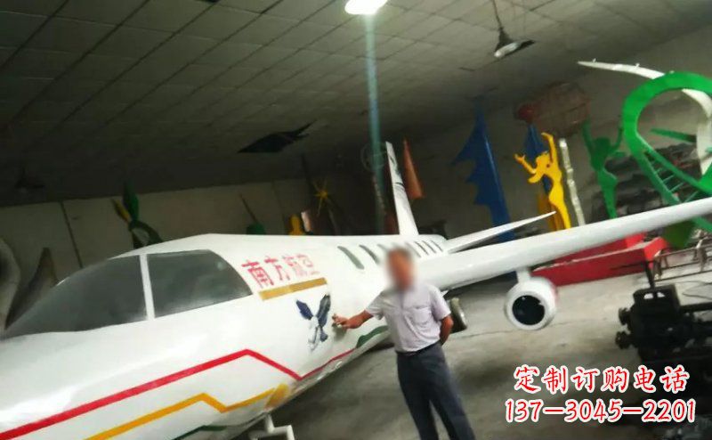 湖南不锈钢飞机雕塑 (2)