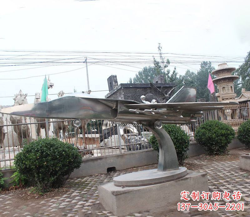 湖南不锈钢飞机景观雕塑