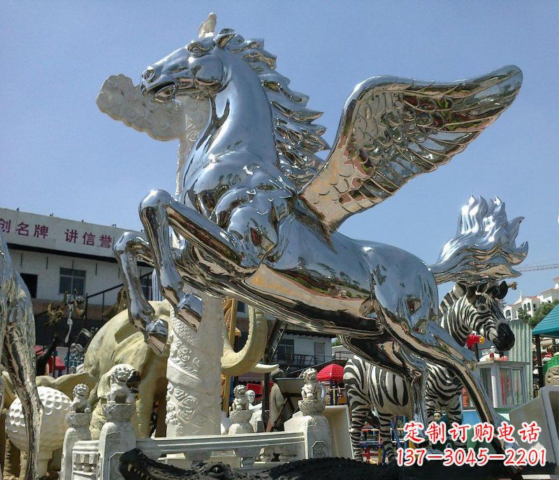 湖南不锈钢飞马广场雕塑