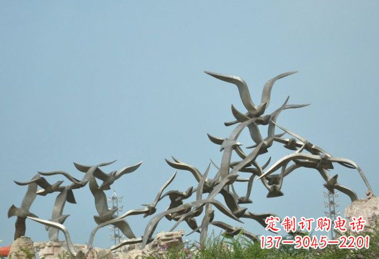 湖南不锈钢飞翔的大雁雕塑