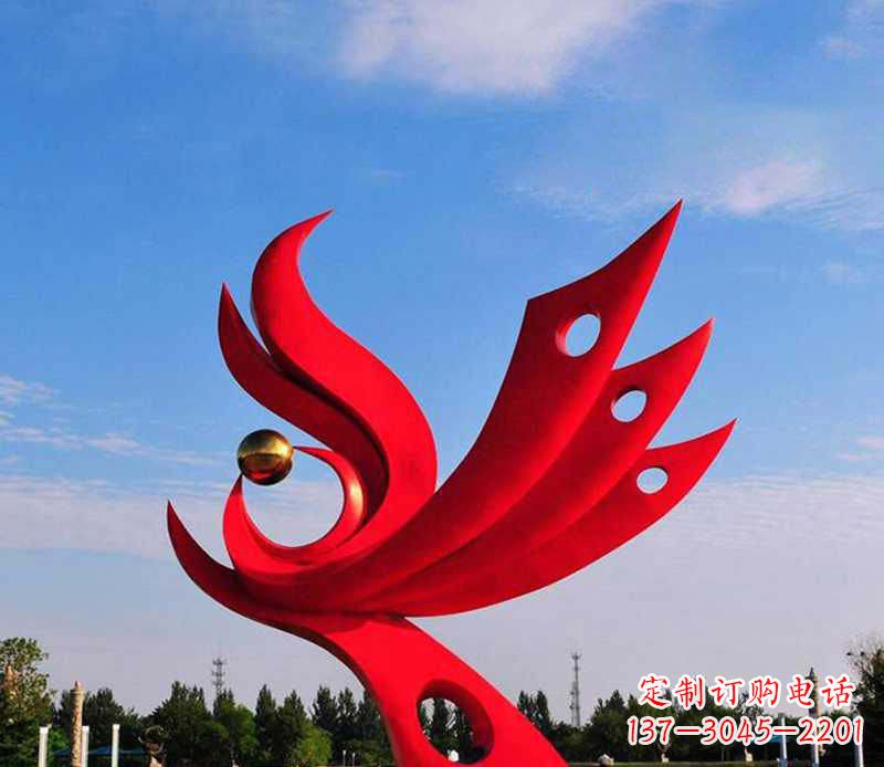 湖南不锈钢凤凰宝地雕塑