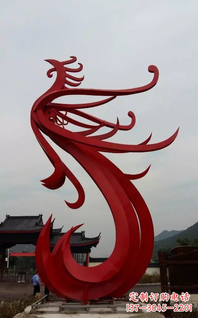 湖南不锈钢凤凰大型抽象雕塑