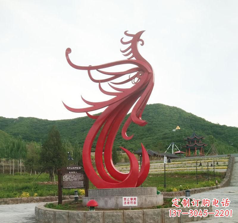 湖南不锈钢凤凰抽象雕塑2