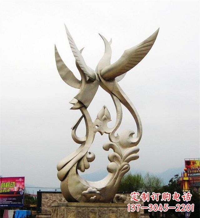 湖南不锈钢凤凰雕塑供应