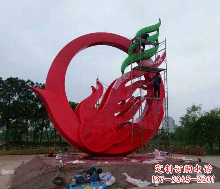 湖南不锈钢凤凰雕塑1