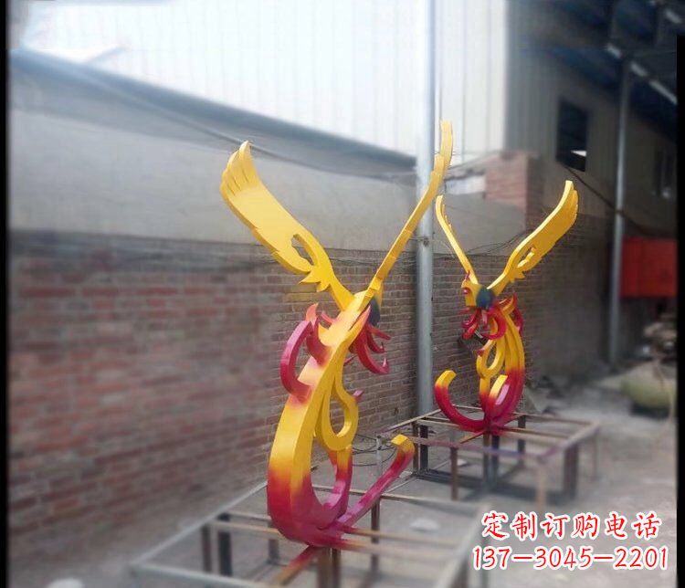 湖南不锈钢凤凰公园景观雕塑