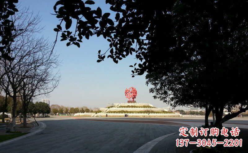 湖南不锈钢凤凰广场雕塑