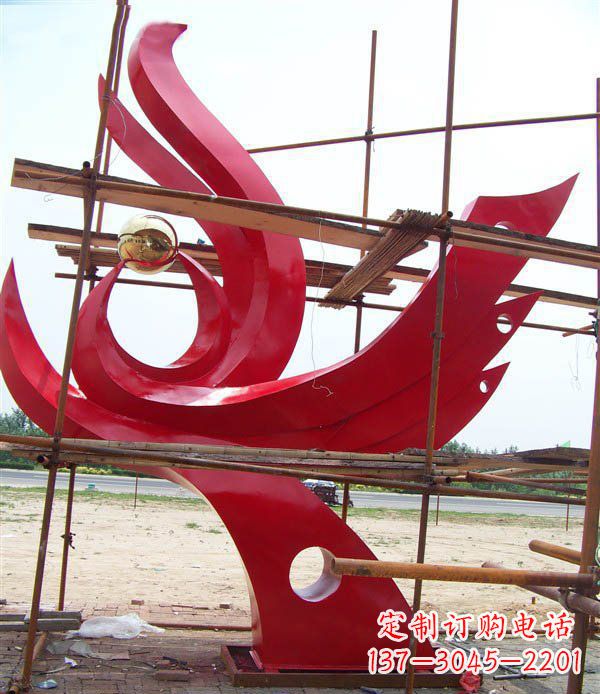 湖南不锈钢凤凰明珠广场景观雕塑