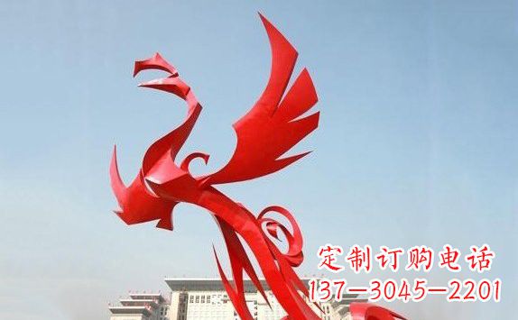 湖南不锈钢凤凰展翅雕塑