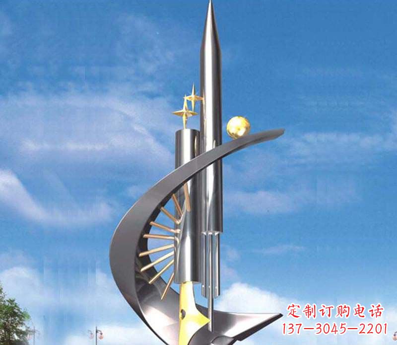 湖南不锈钢钢笔雕塑1