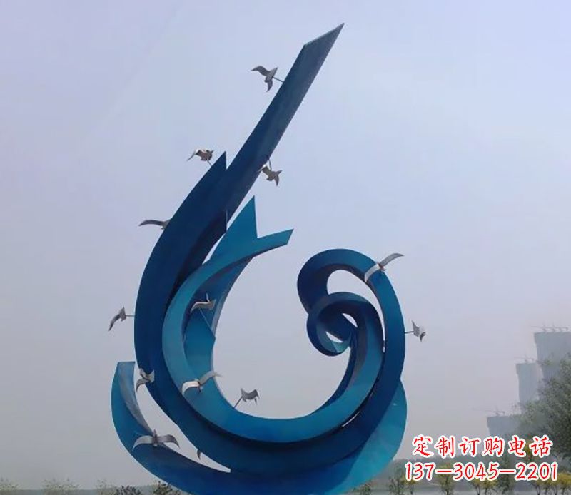 湖南不锈钢鸽子雕塑 (2)