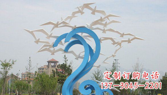 湖南不锈钢鸽子放飞雕塑
