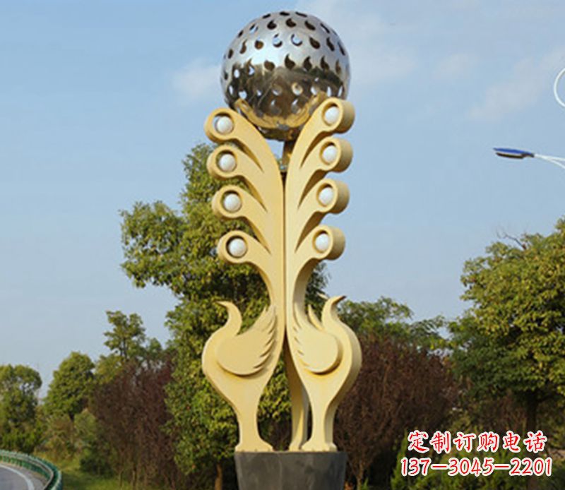湖南不锈钢公鸡抽象雕塑
