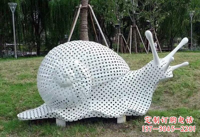 湖南不锈钢公园编织蜗牛雕塑