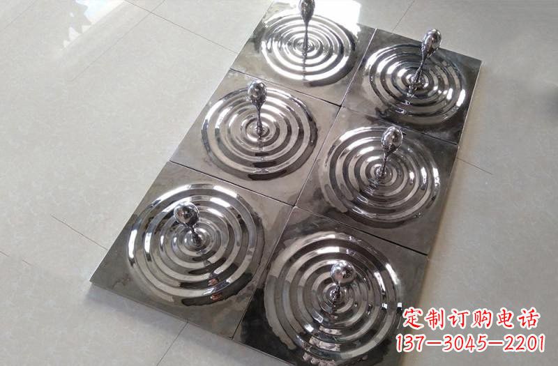 湖南不锈钢公园波纹水滴雕塑