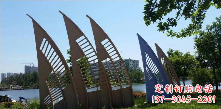 湖南不锈钢公园的船帆雕塑