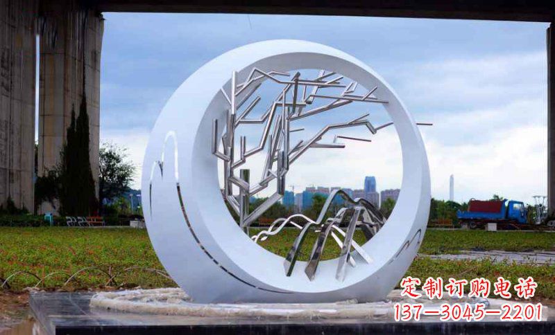 湖南不锈钢公园抽象树枝雕塑