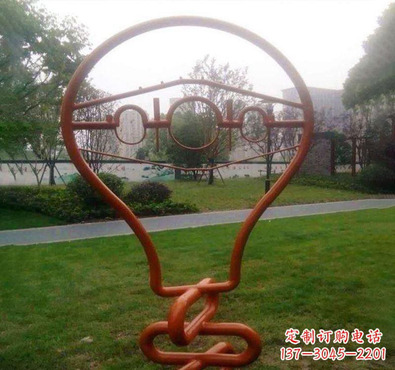 湖南不锈钢公园灯泡雕塑