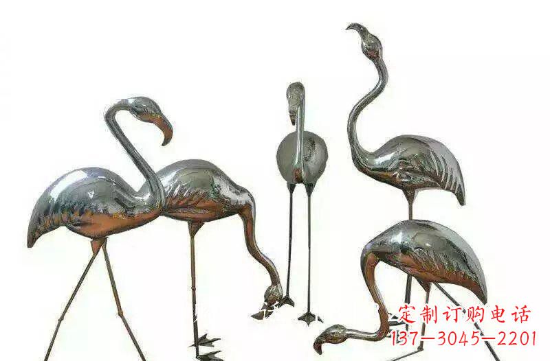 湖南不锈钢火烈鸟雕塑——美丽的自然之美