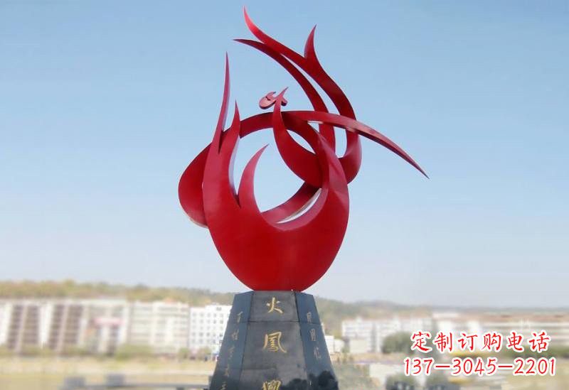 湖南不锈钢公园火凤凰雕塑
