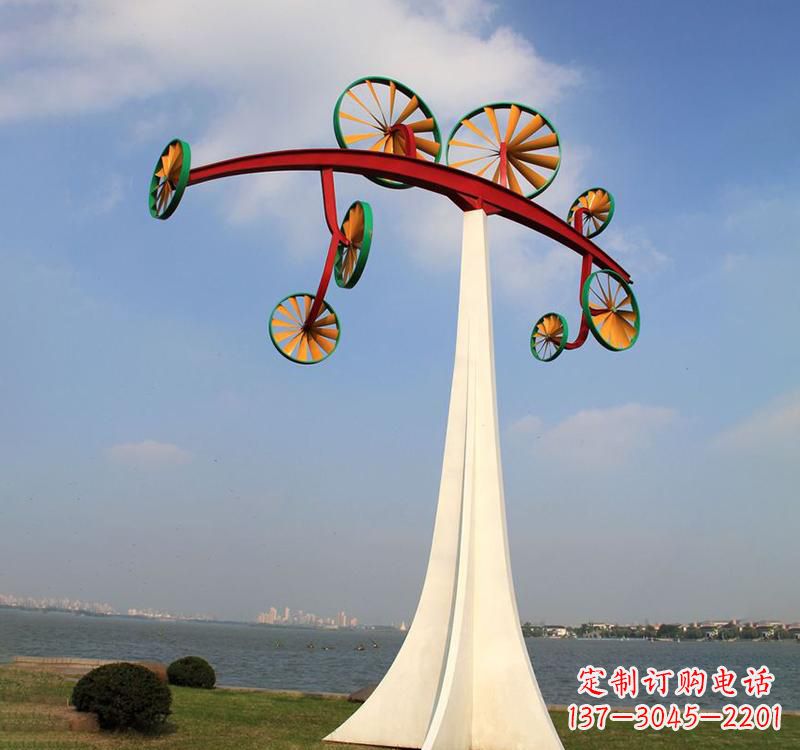 湖南不锈钢公园景观风车雕塑
