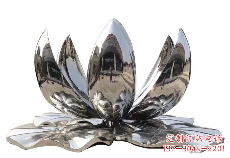 湖南不锈钢公园镜面莲花雕塑