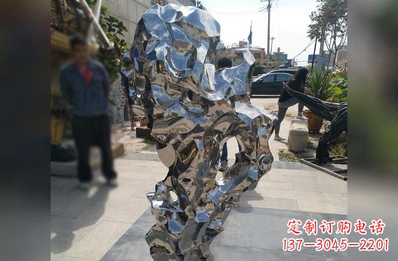 湖南不锈钢公园镜面太湖石