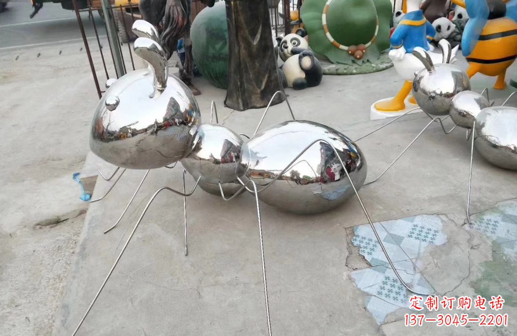 湖南不锈钢公园蚂蚁动物雕塑
