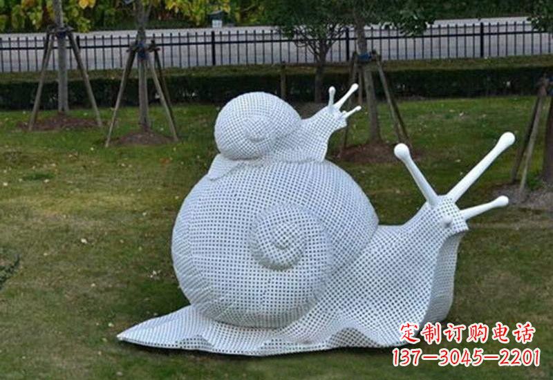 湖南不锈钢公园母子蜗牛雕塑