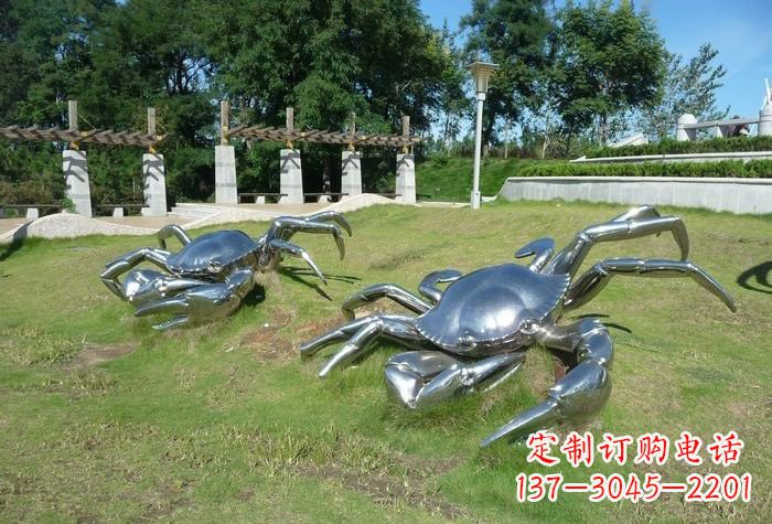 湖南不锈钢公园螃蟹雕塑