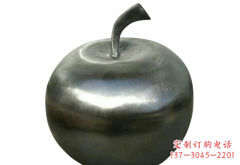 湖南不锈钢公园苹果雕塑