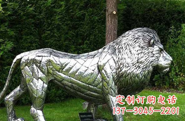 湖南不锈钢公园狮子雕塑