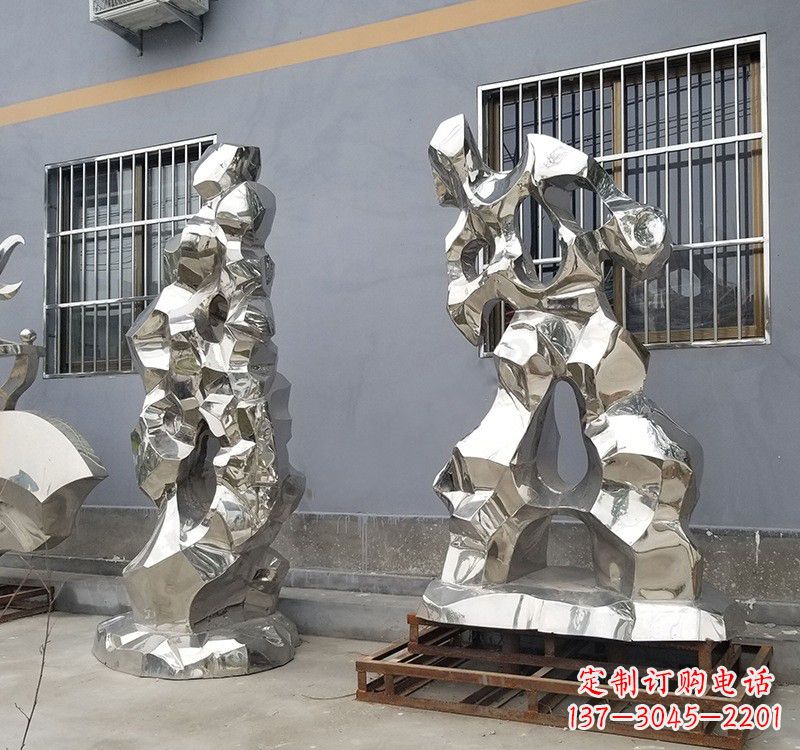 湖南不锈钢公园太湖石雕塑