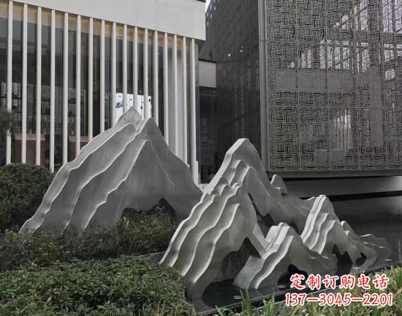 湖南不锈钢公园小区假山雕塑