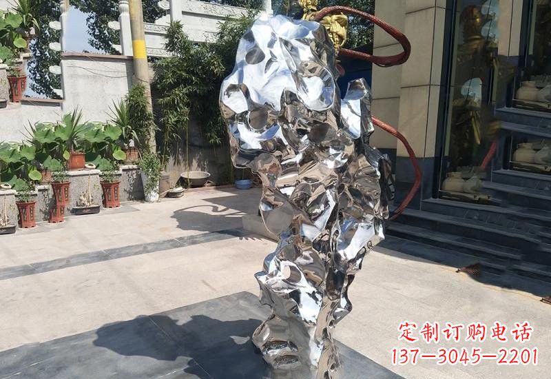 湖南不锈钢公园小区太湖石雕塑