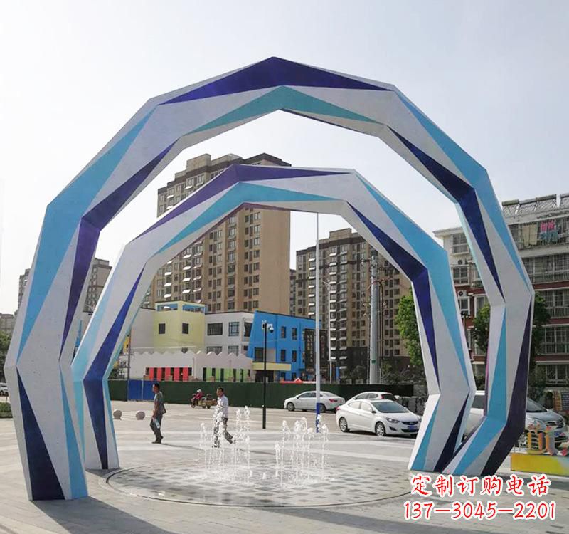 湖南不锈钢拱门创意雕塑