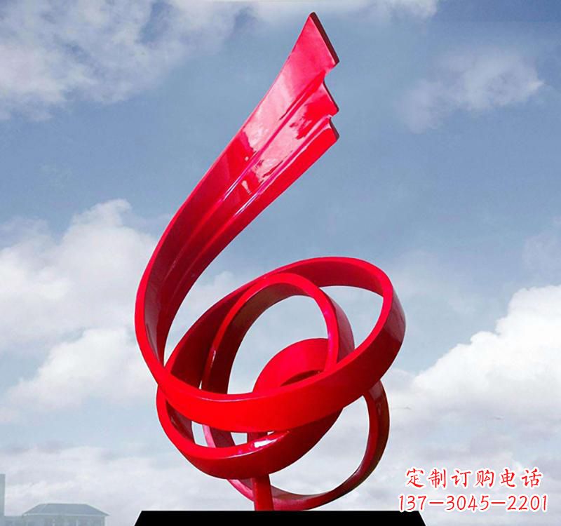 湖南不锈钢广场城市飘带雕塑