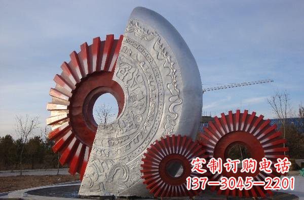 湖南不锈钢广场抽象齿轮雕塑